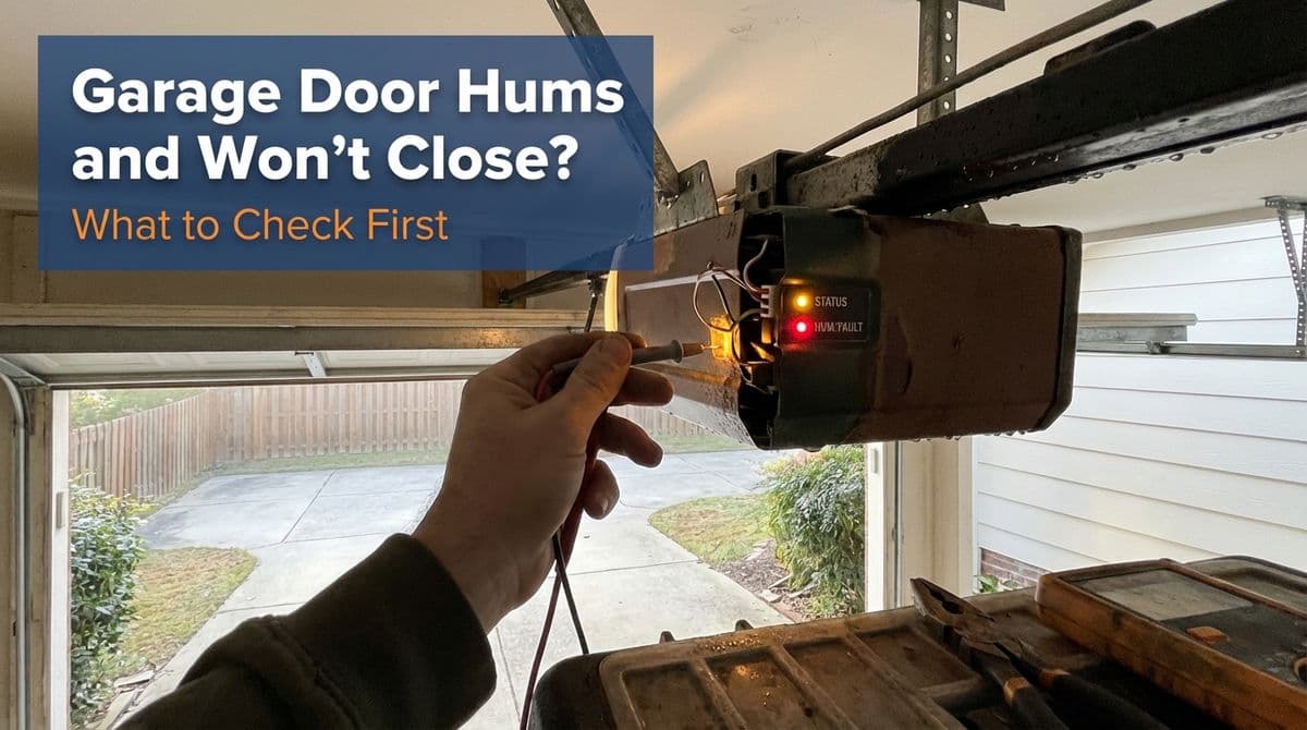 Blog post Garage Door Hums and Won’t Close? What to Check First image